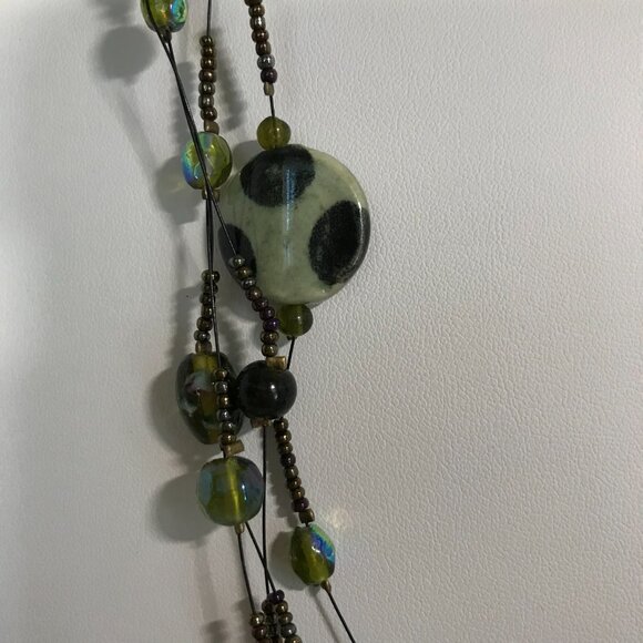 Four Strand Beaded Wire Necklace - Picture 5 of 6